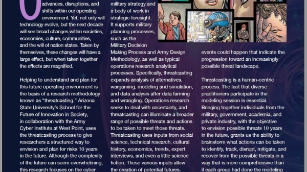 Picture of the front page of the Phalanx article